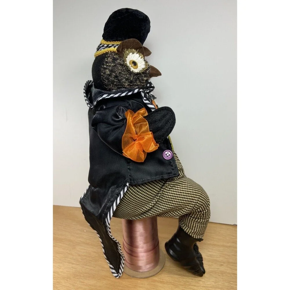 One Hundred 80 Plush Halloween Sitting Owl 18 inches very details